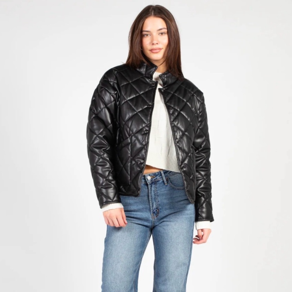 Zsupply Heritage Black Feaux Leather Jacket | Never Worn | Size Small